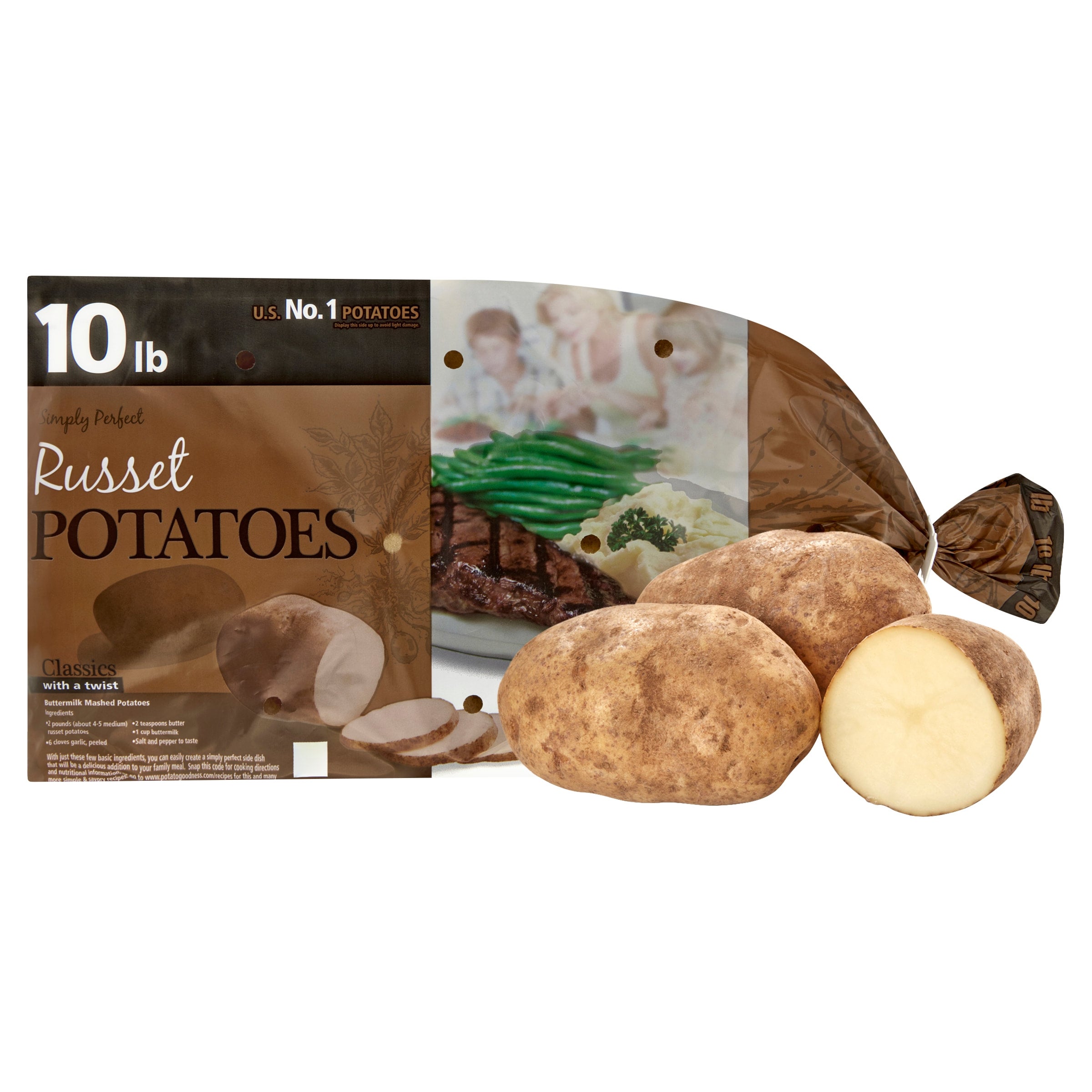 Russet Baking Potatoes Whole Fresh, Each